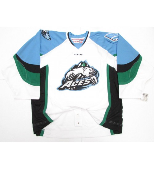 Custom ECHL Alaska Aces Authentic Jersey Home White